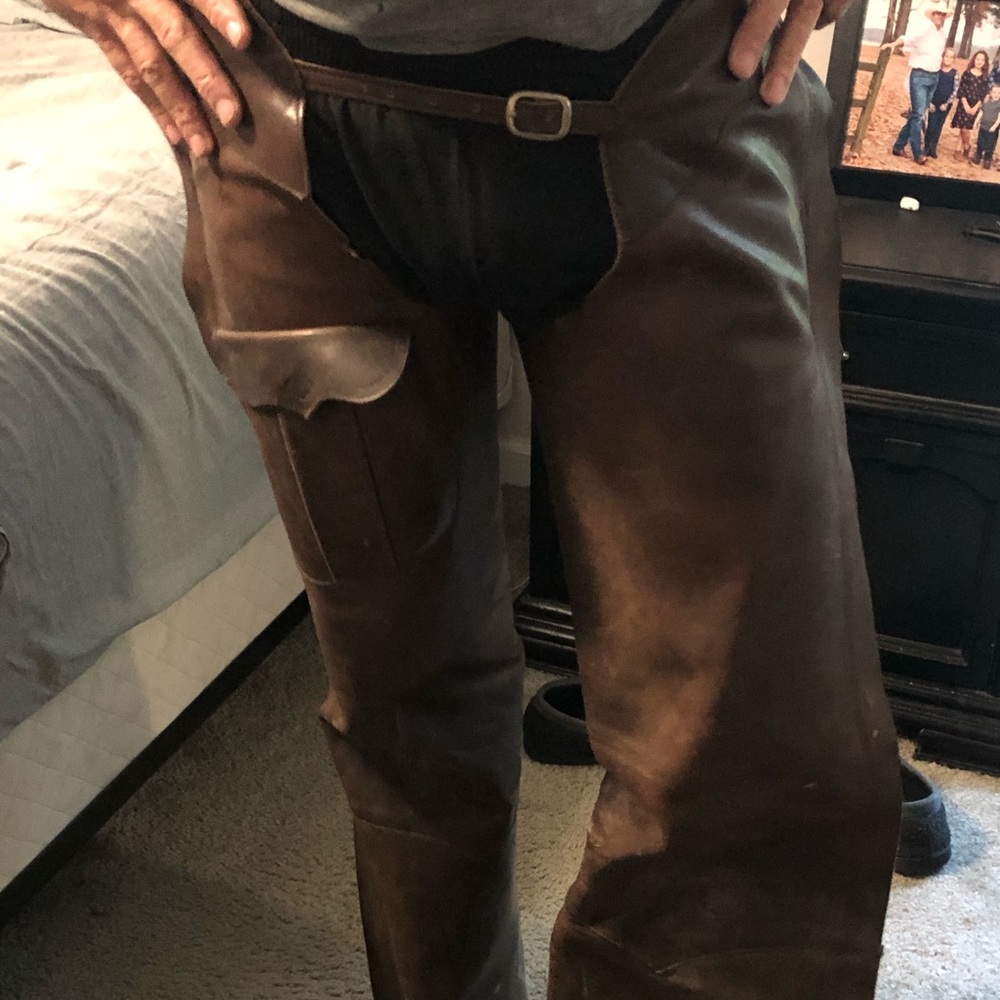 Brown Leather Chaps